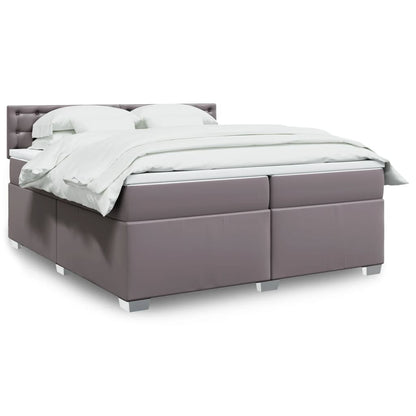 Giroletto a Molle con Materasso Grgio 200x200 cm in Similpelle
