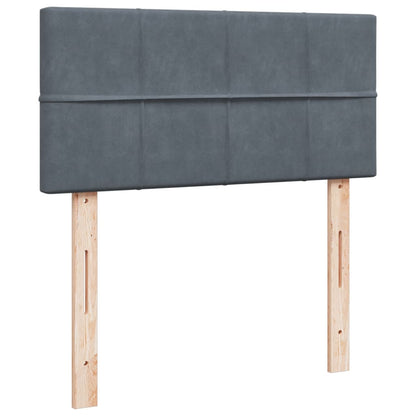 Giroletto a Molle con Materasso Grigio Scuro 80x200 cm Velluto | homemem39