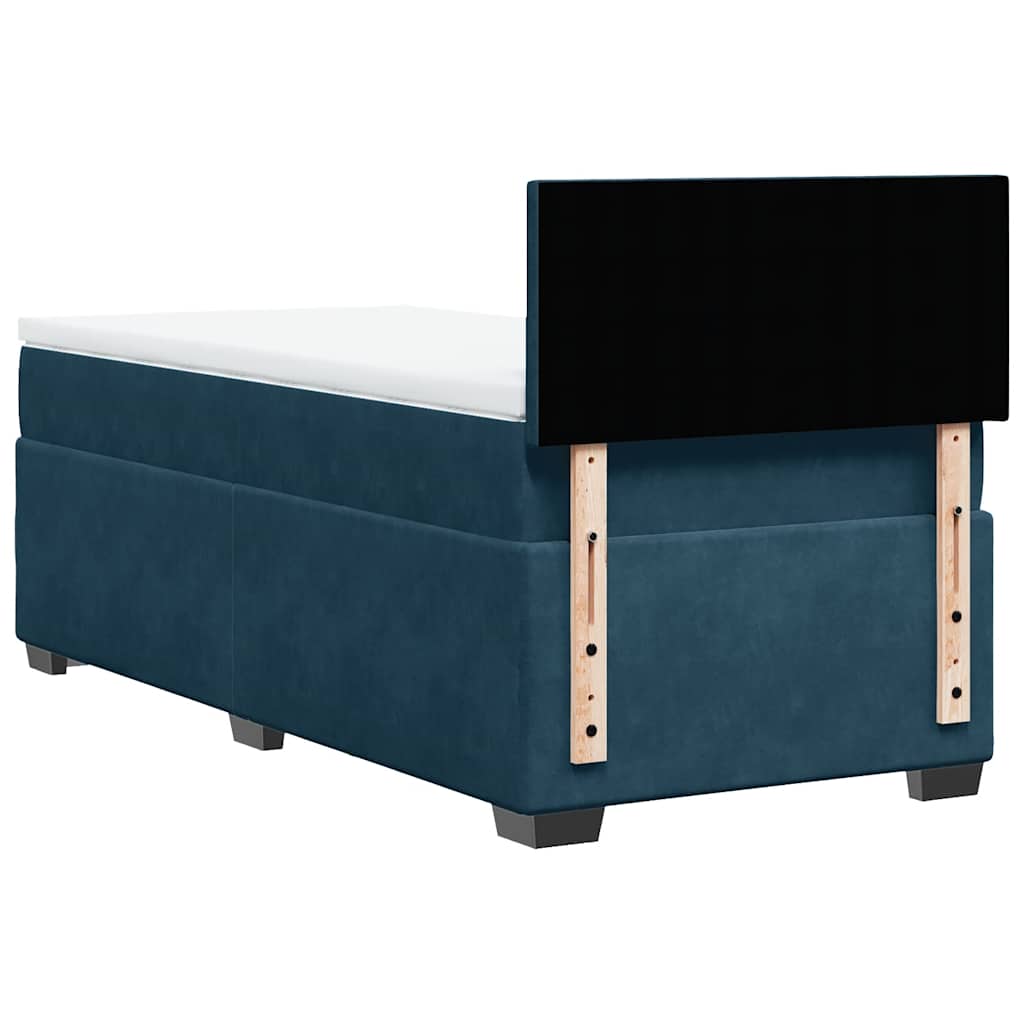 Giroletto a Molle con Materasso Blu 100x200 cm in Velluto | homemem39