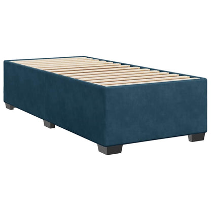 Giroletto a Molle con Materasso Blu 100x200 cm in Velluto | homemem39