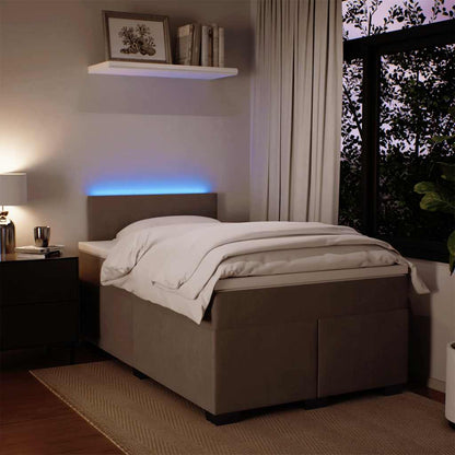 Giroletto a Molle con Materasso Grigio Chiaro 120x190cm Velluto - homemem39