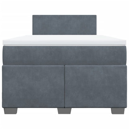 Giroletto a Molle con Materasso Grigio Scuro 120x190 cm Velluto - homemem39