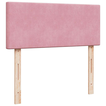 Giroletto a Molle con Materasso Rosa 120x190 cm in Velluto