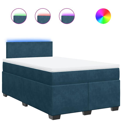 Giroletto a Molle con Materasso Blu 120x200 cm in Velluto | homemem39