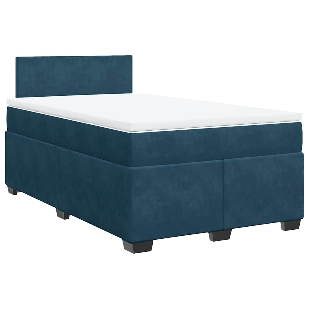 Giroletto a Molle con Materasso Blu 120x200 cm in Velluto | homemem39