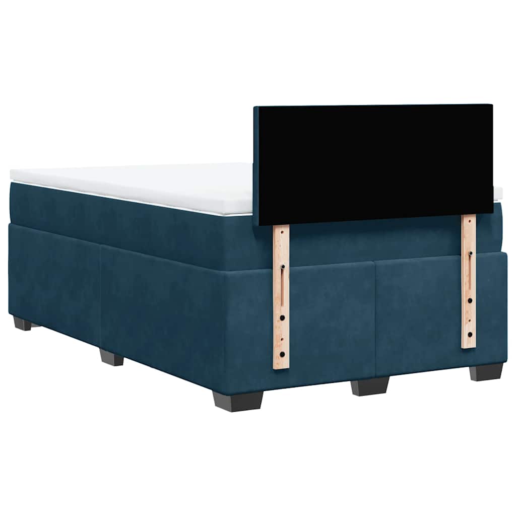 Giroletto a Molle con Materasso Blu 120x200 cm in Velluto | homemem39