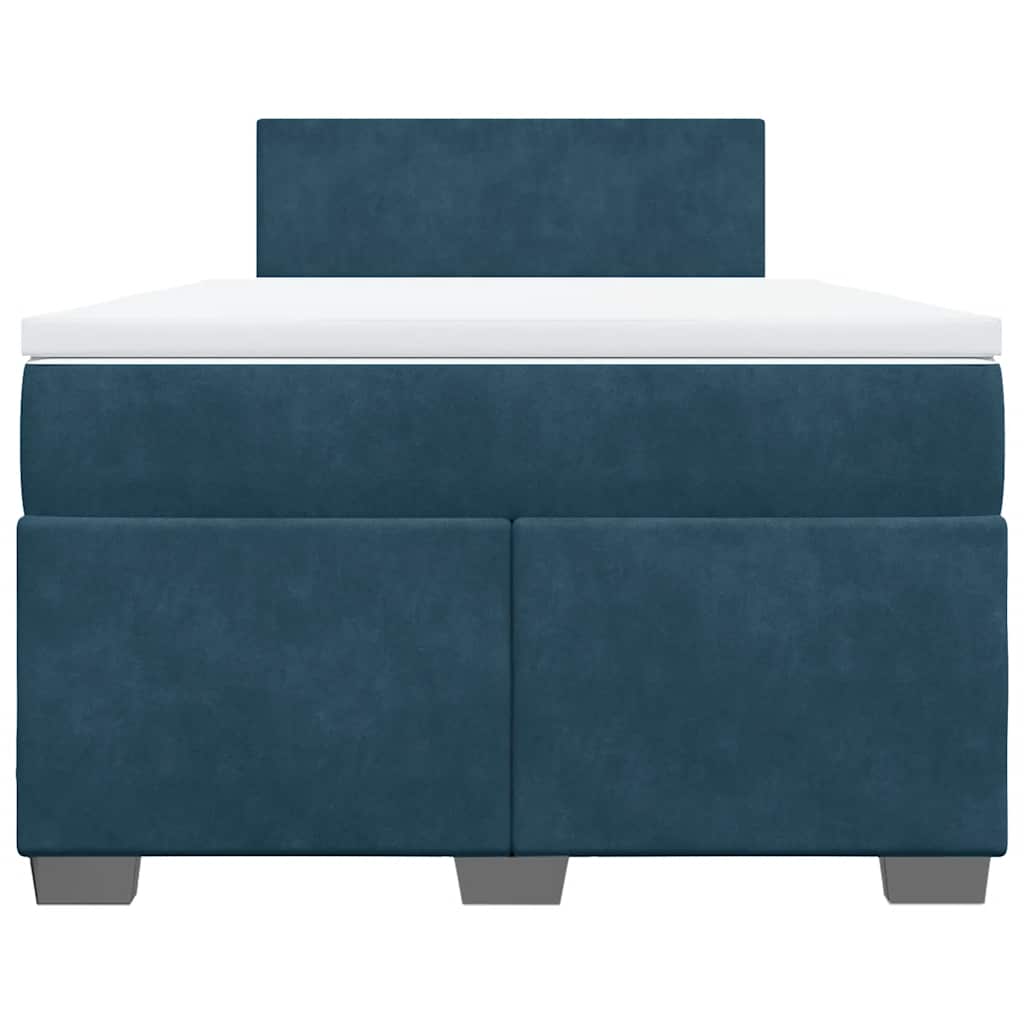 Giroletto a Molle con Materasso Blu 120x200 cm in Velluto | homemem39
