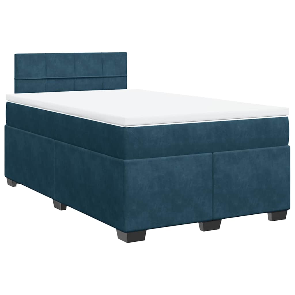 Giroletto a Molle con Materasso Blu 120x200 cm in Velluto | homemem39
