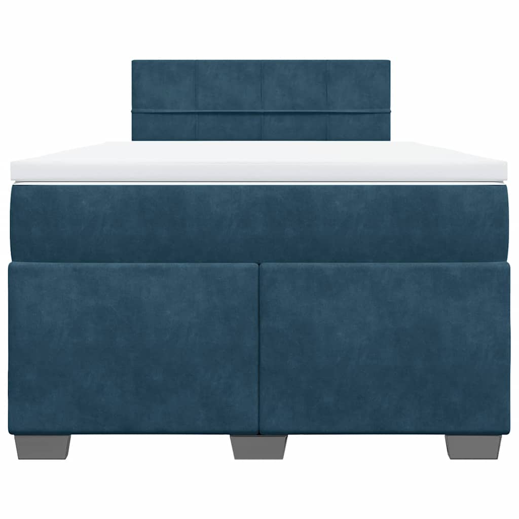 Giroletto a Molle con Materasso Blu 120x200 cm in Velluto | homemem39