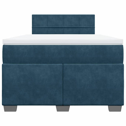 Giroletto a Molle con Materasso Blu 120x200 cm in Velluto | homemem39