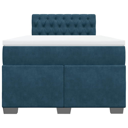 Giroletto a Molle con Materasso Blu 120x200 cm in Velluto | homemem39