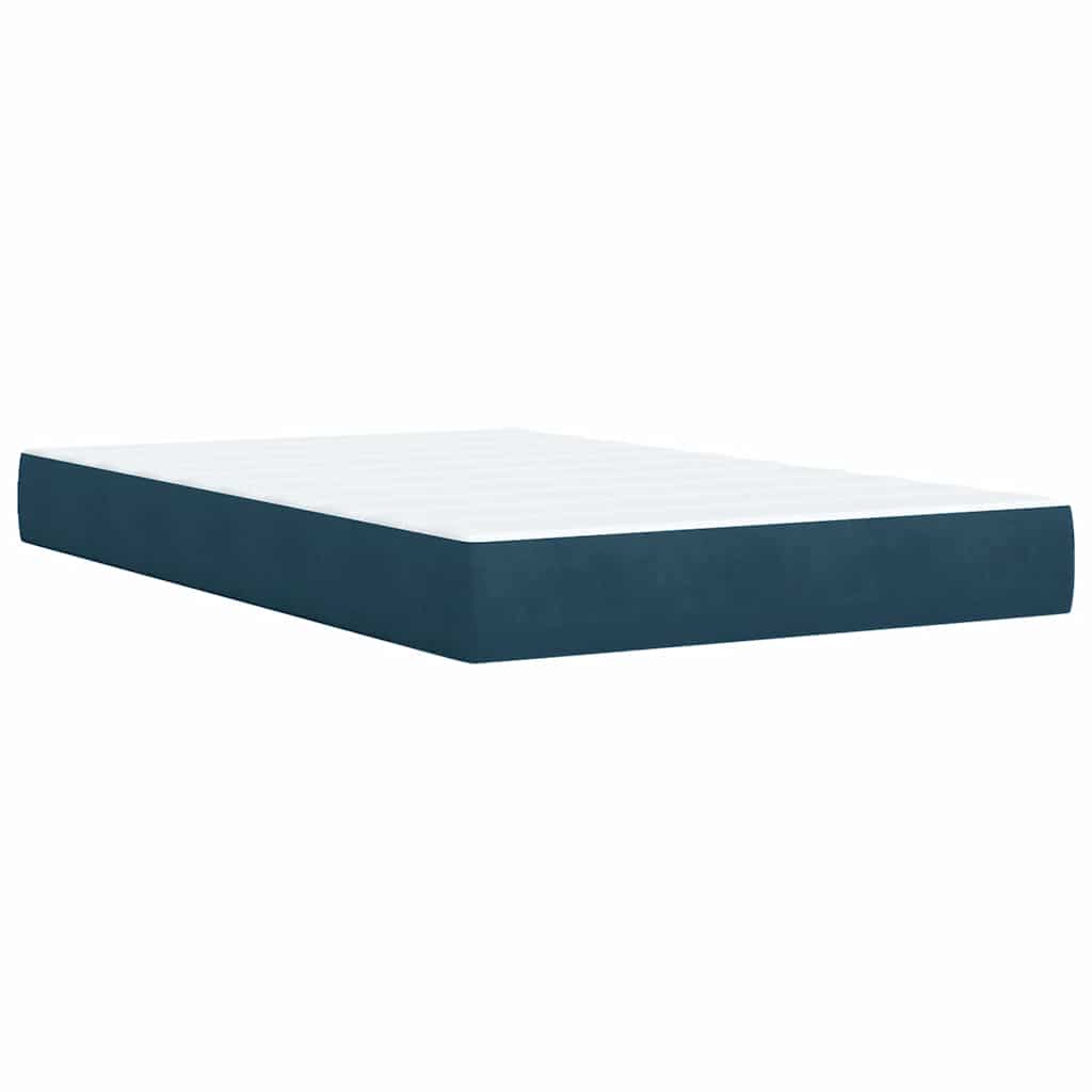 Giroletto a Molle con Materasso Blu 120x200 cm in Velluto | homemem39