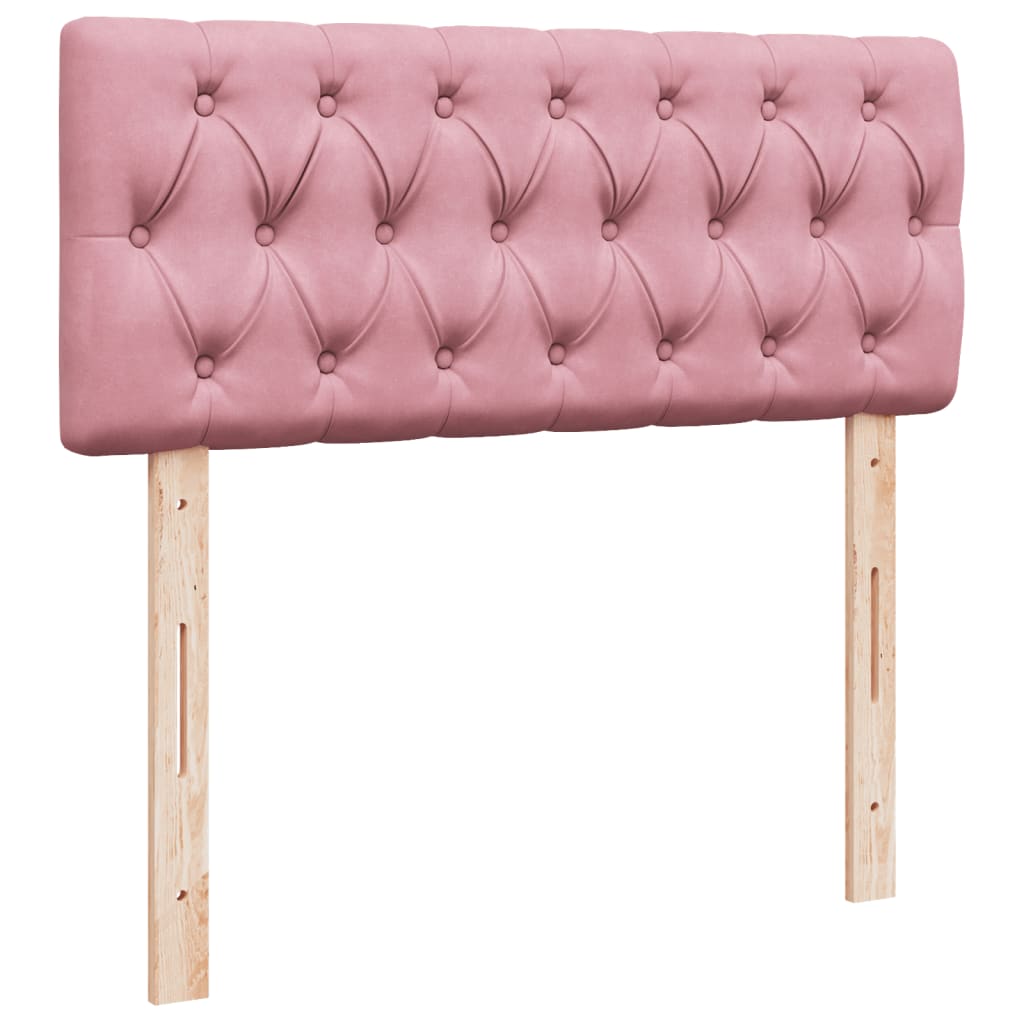 Giroletto a Molle con Materasso Rosa 120x200 cm in Velluto