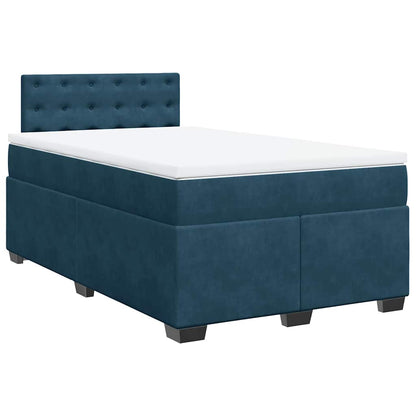 Giroletto a Molle con Materasso Blu 120x200 cm in Velluto | homemem39