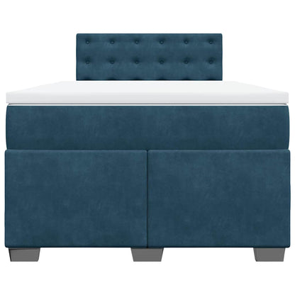 Giroletto a Molle con Materasso Blu 120x200 cm in Velluto | homemem39