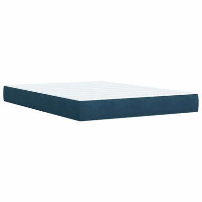 Giroletto a Molle con Materasso Blu 140x190 cm in Velluto | homemem39