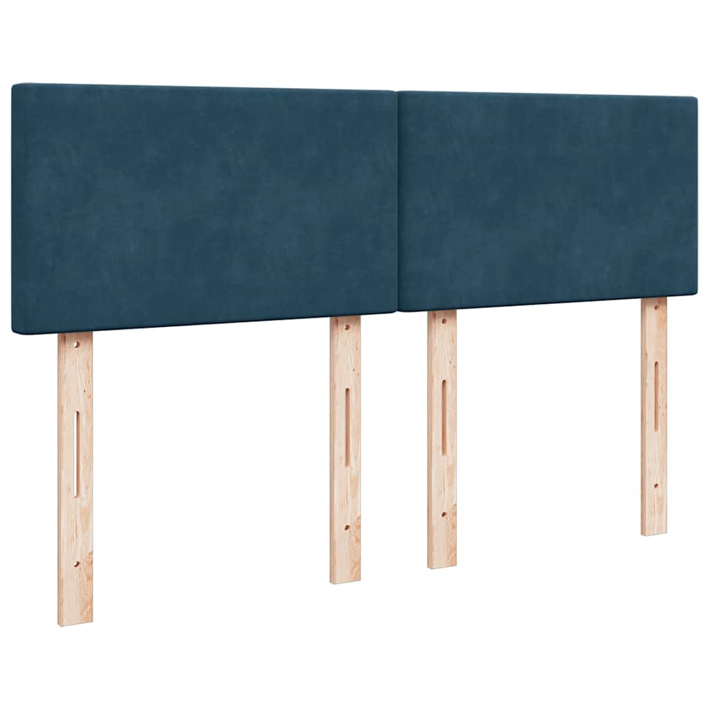 Giroletto a Molle con Materasso Blu 140x190 cm in Velluto | homemem39