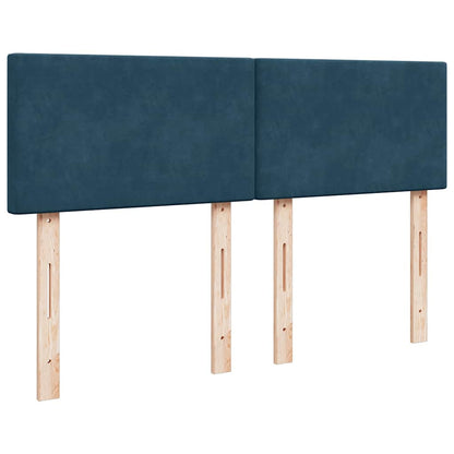 Giroletto a Molle con Materasso Blu 140x190 cm in Velluto | homemem39