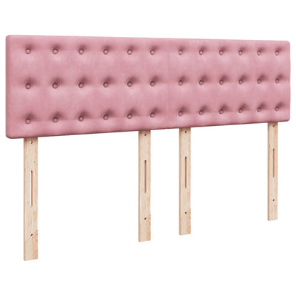 Giroletto a Molle con Materasso Rosa 140x190 cm in Velluto