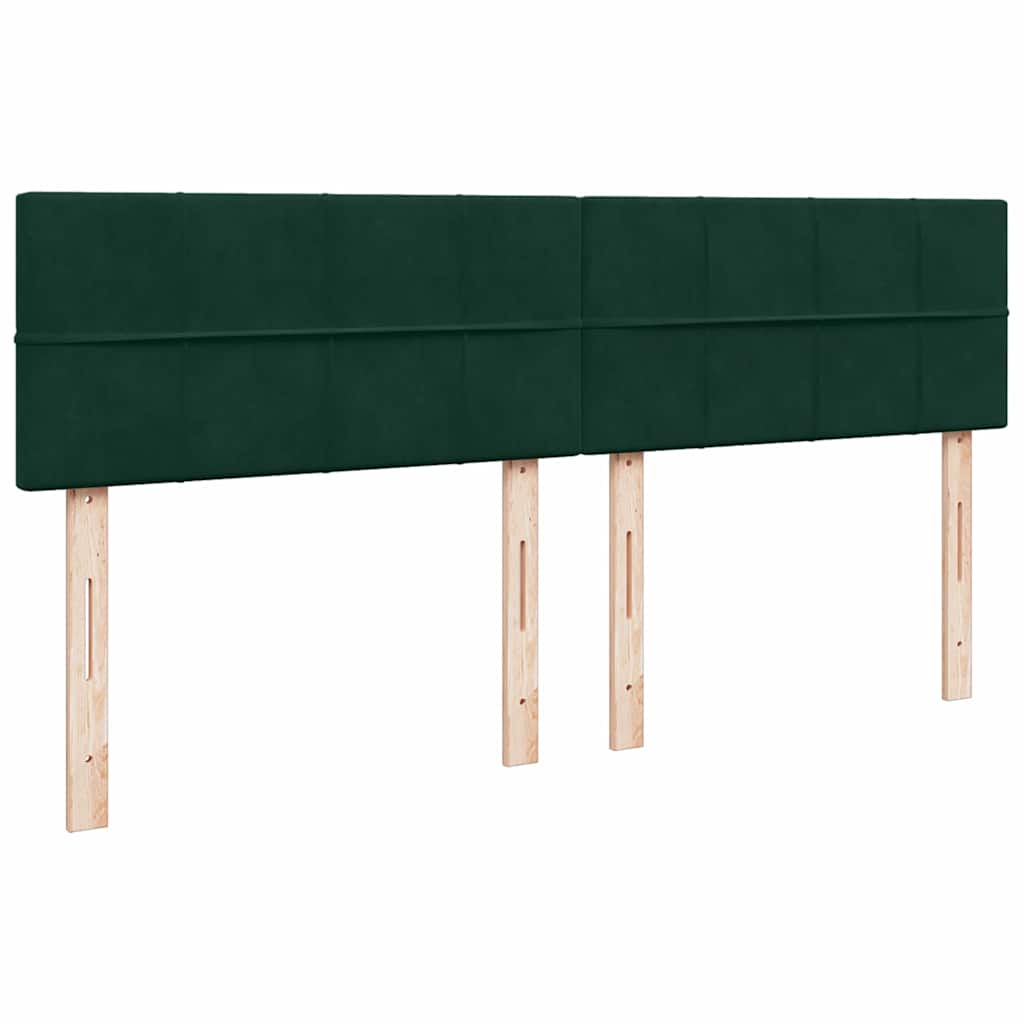 Giroletto a Molle con Materasso Verde Scuro 200x200 cm Velluto