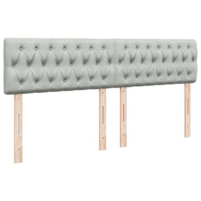 Giroletto a Molle con Materasso Grigio Chiaro 200x200cm Velluto