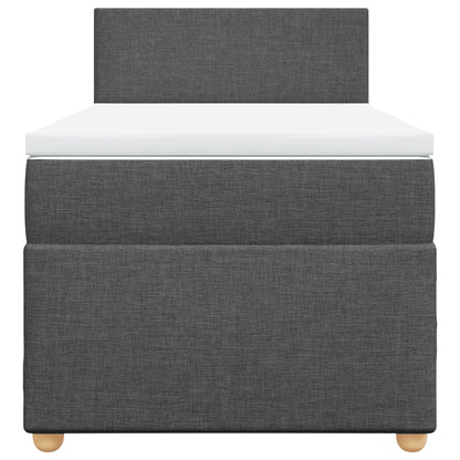 Giroletto a Molle con Materasso Grigio Scuro 80x200 cm Tessuto - homemem39
