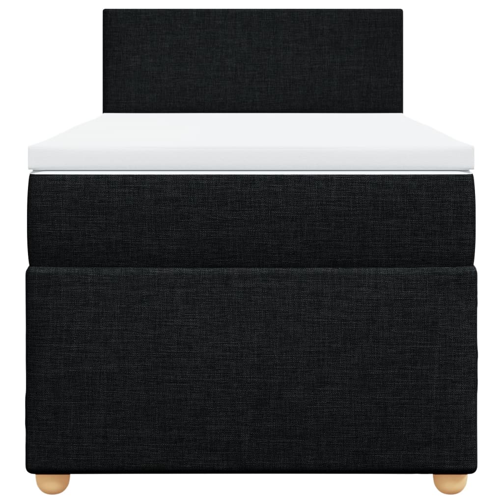 Giroletto a Molle con Materasso Nero 80x200 cm inTessuto - homemem39