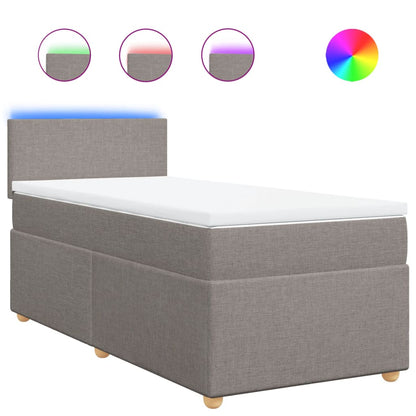 Giroletto a Molle con Materasso Tortora 80x200 cm inTessuto | homemem39