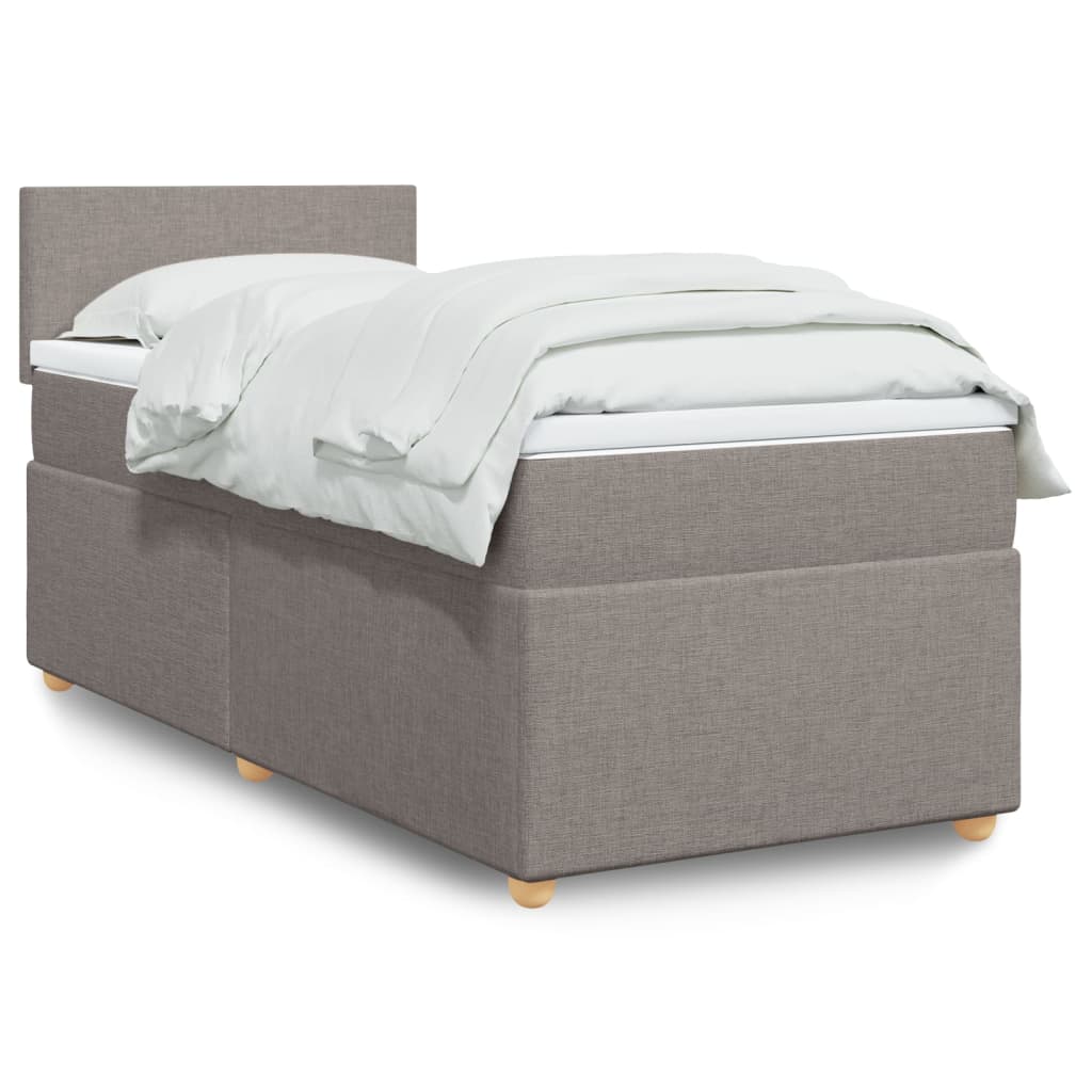 Giroletto a Molle con Materasso Tortora 80x200 cm inTessuto | homemem39