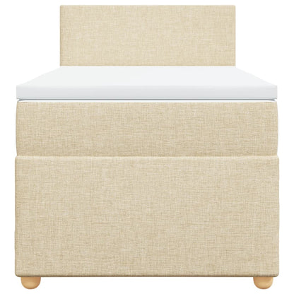 Giroletto a Molle con Materasso Crema 80x200 cm inTessuto - homemem39