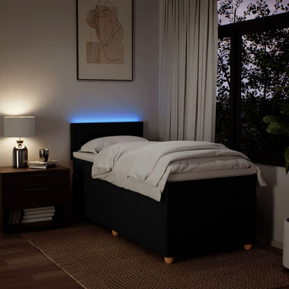 Giroletto a Molle con Materasso Nero 80x200 cm inTessuto - homemem39