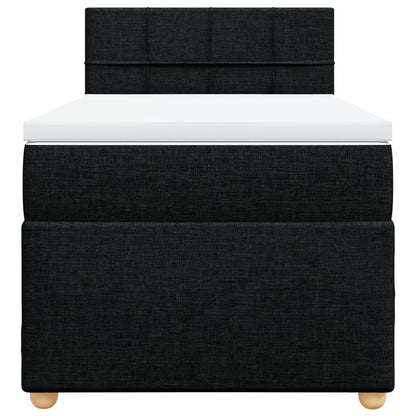 Giroletto a Molle con Materasso Nero 80x200 cm inTessuto - homemem39