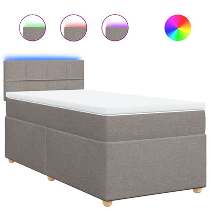 Giroletto a Molle con Materasso Tortora 80x200 cm inTessuto | homemem39