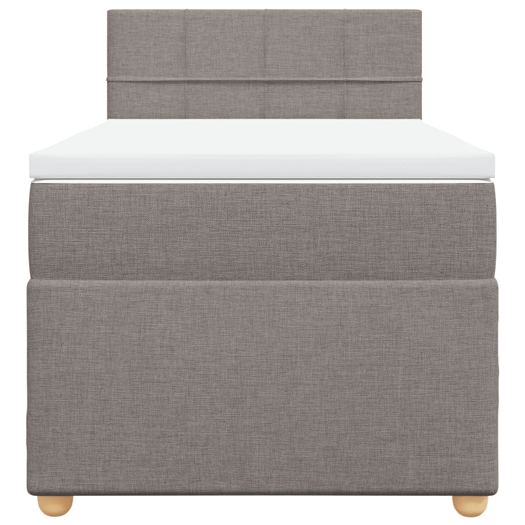 Giroletto a Molle con Materasso Tortora 80x200 cm inTessuto | homemem39