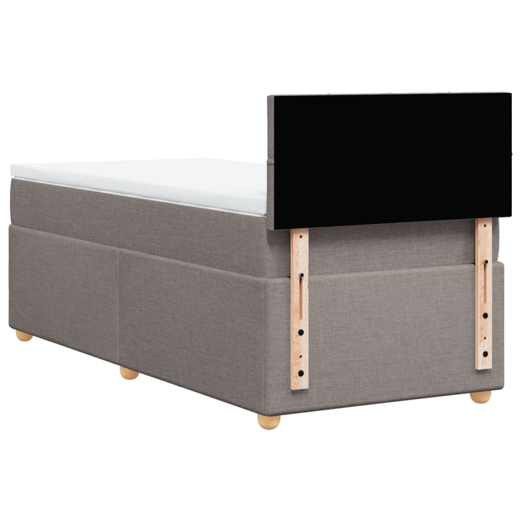 Giroletto a Molle con Materasso Tortora 80x200 cm inTessuto | homemem39