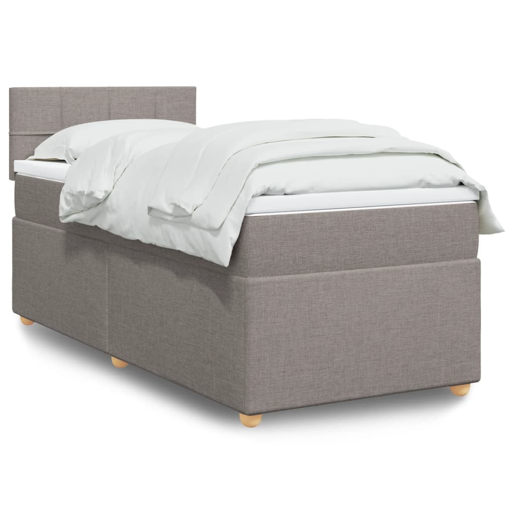 Giroletto a Molle con Materasso Tortora 80x200 cm inTessuto | homemem39