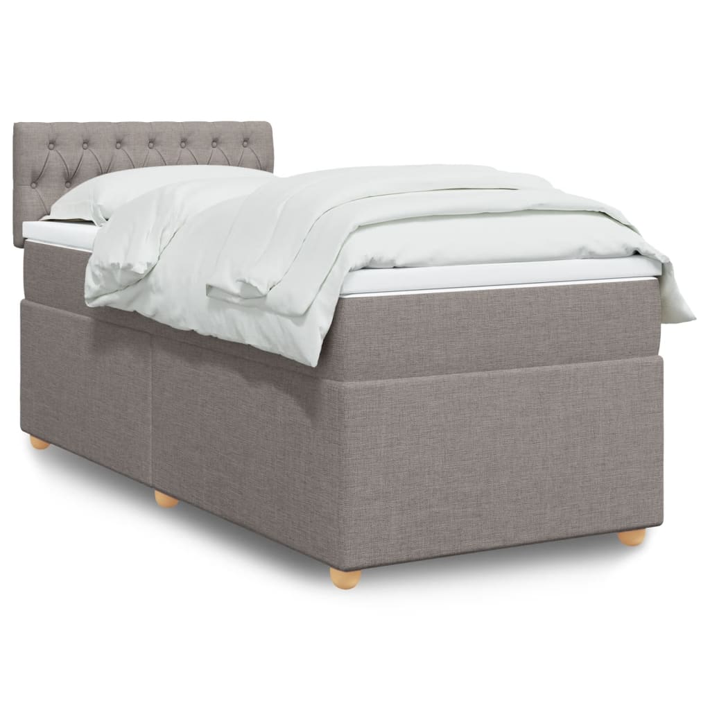Giroletto a Molle con Materasso Tortora 80x200 cm inTessuto | homemem39