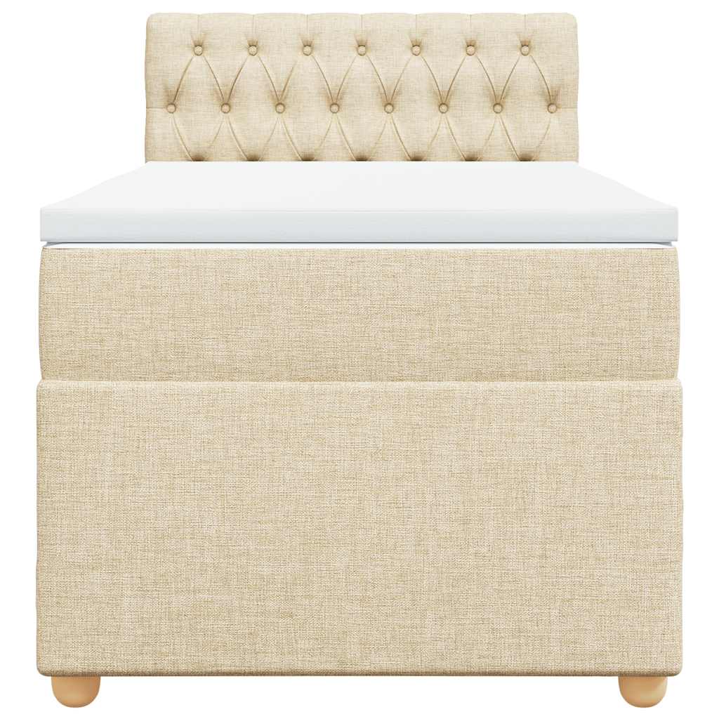 Giroletto a Molle con Materasso Crema 80x200 cm inTessuto - homemem39