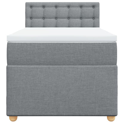 Giroletto a Molle con Materasso Grigio Chiaro 80x200 cm Tessuto - homemem39