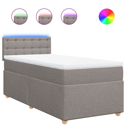 Giroletto a Molle con Materasso Tortora 80x200 cm inTessuto | homemem39