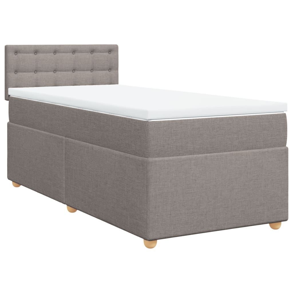 Giroletto a Molle con Materasso Tortora 80x200 cm inTessuto | homemem39