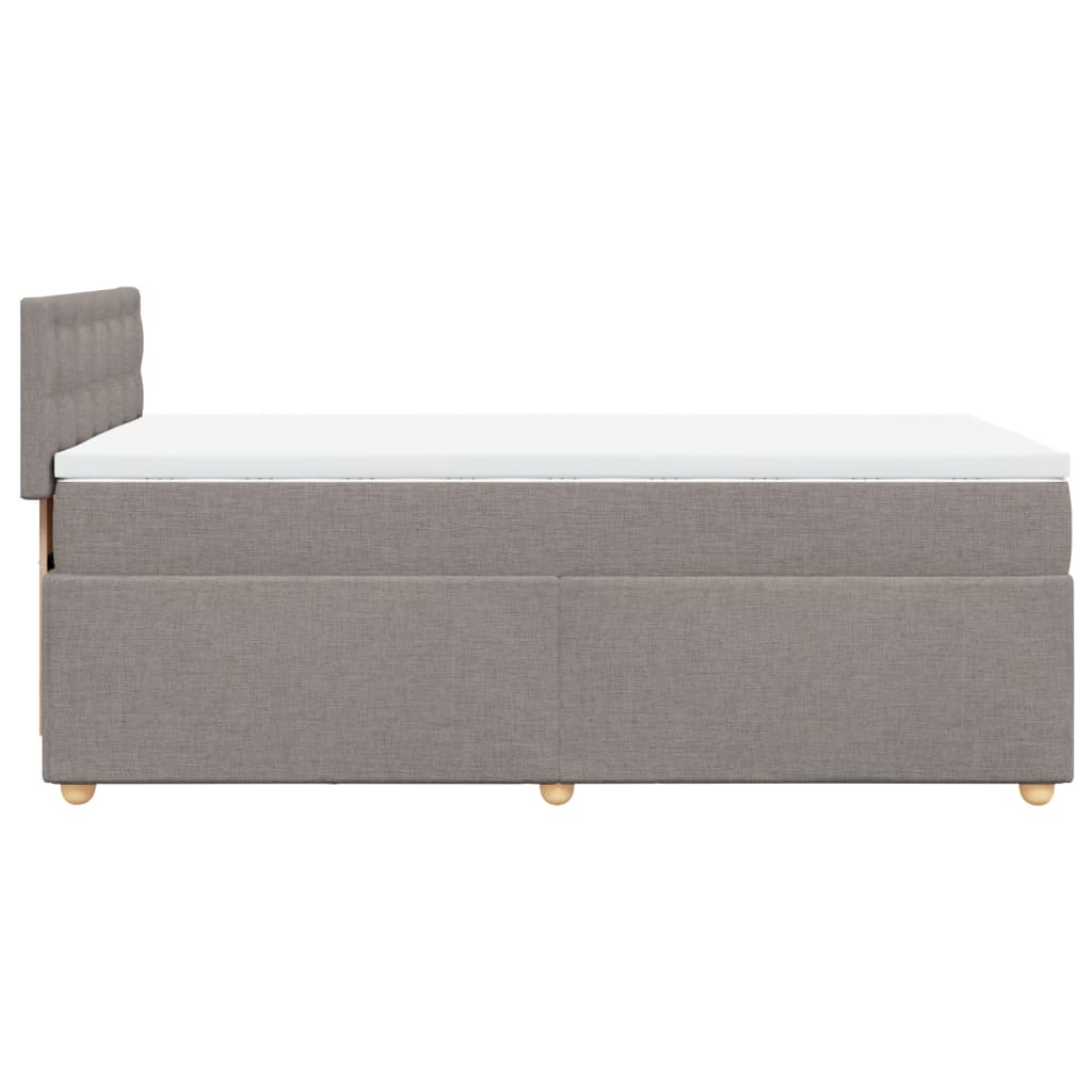Giroletto a Molle con Materasso Tortora 80x200 cm inTessuto | homemem39