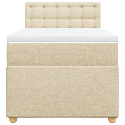 Giroletto a Molle con Materasso Crema 80x200 cm inTessuto