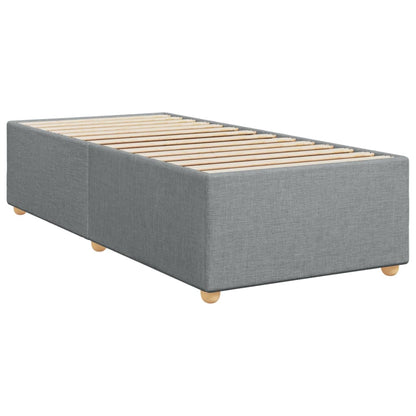 Giroletto a Molle con Materasso Grigio Chiaro 90x190 cm Tessuto