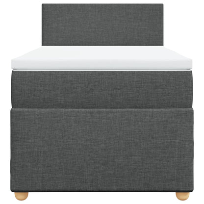 Giroletto a Molle con Materasso Grigio Scuro 90x190 cm Tessuto - homemem39