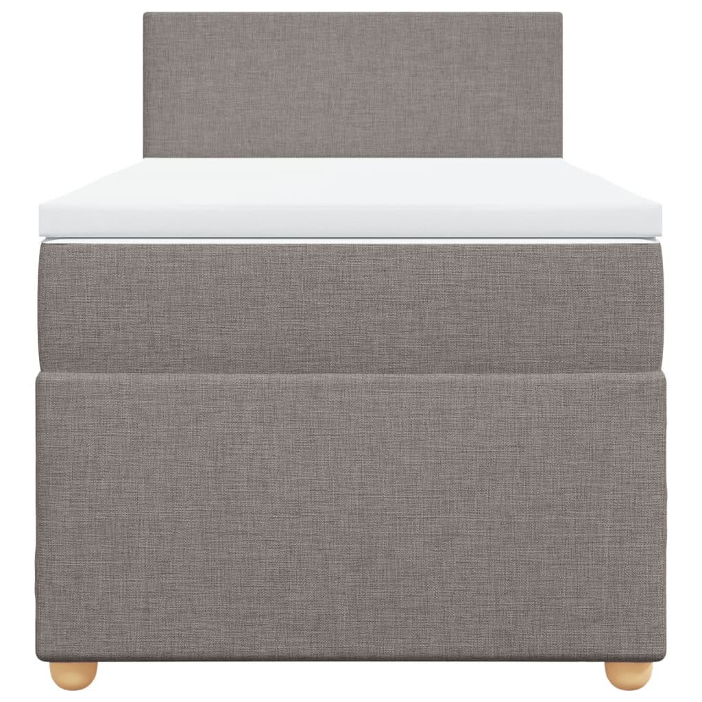 Giroletto a Molle con Materasso Tortora 90x190 cm in Tessuto - homemem39