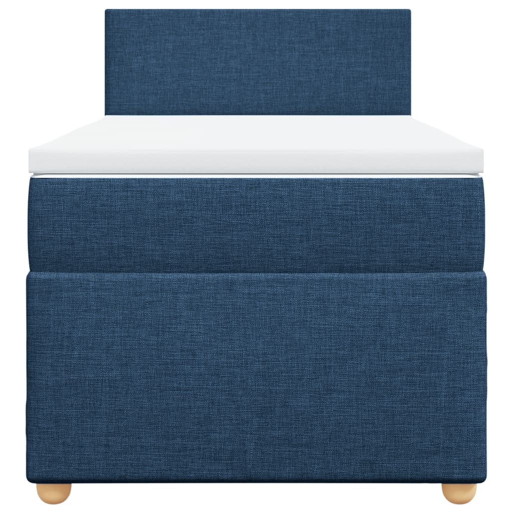 Giroletto a Molle con Materasso Blu 90x190 cm in Tessuto