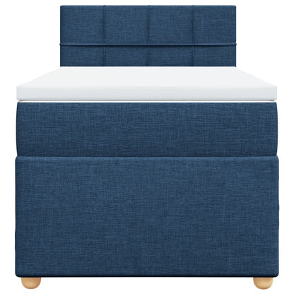 Giroletto a Molle con Materasso Blu 90x190 cm in Tessuto