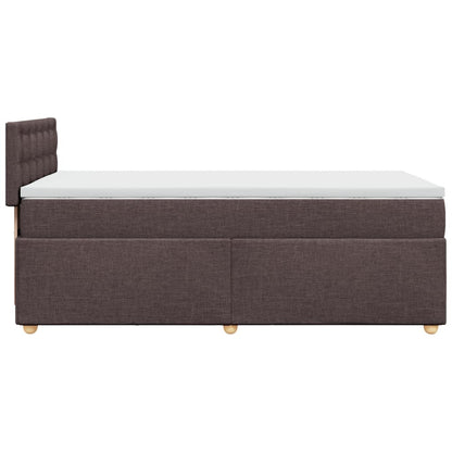 Giroletto a Molle con Materasso Marrone Scuro 90x190cm Tessuto | homemem39