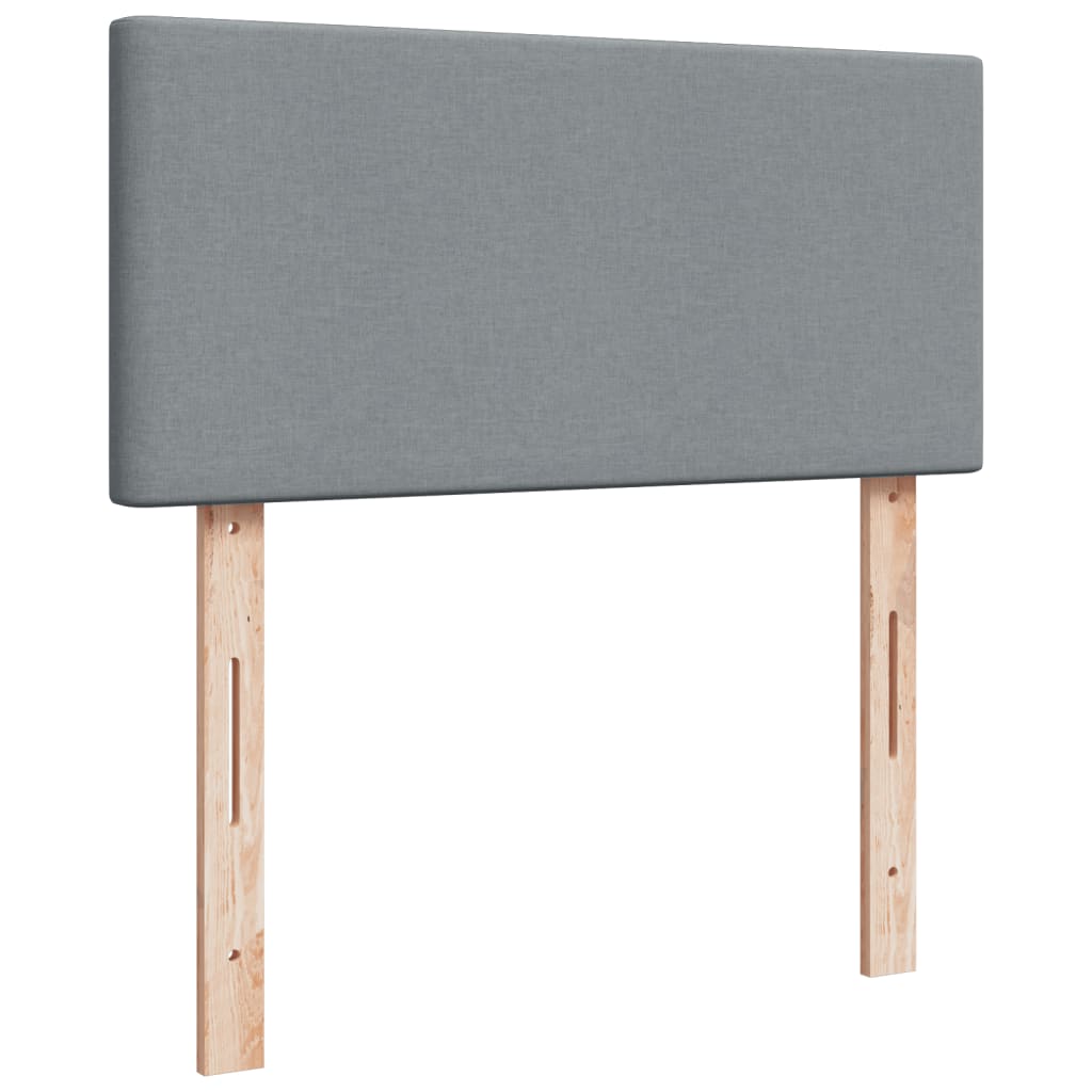 Giroletto a Molle con Materasso Grigio Chiaro 90x200 cm Tessuto